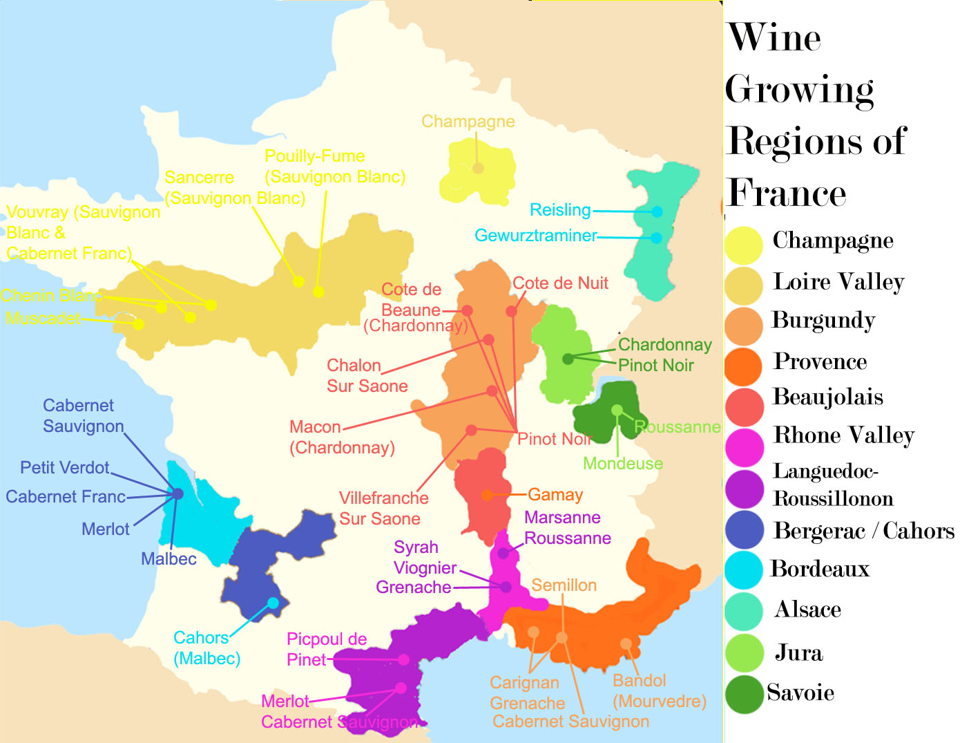 france wine map